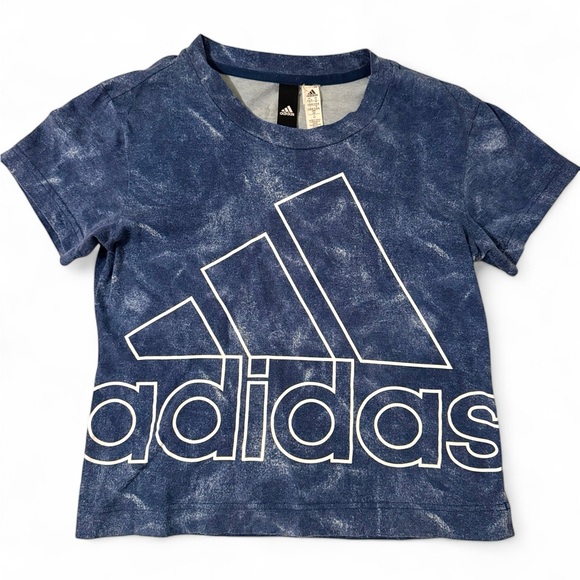 Adidas Women's Blue Tie-Dye Short Sleeve Tee - Picture 4 of 8